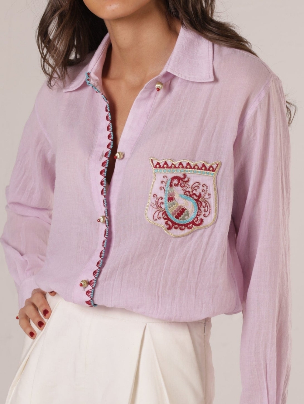 Fin Blouse In LILAC size Small - Picture 4 of 16